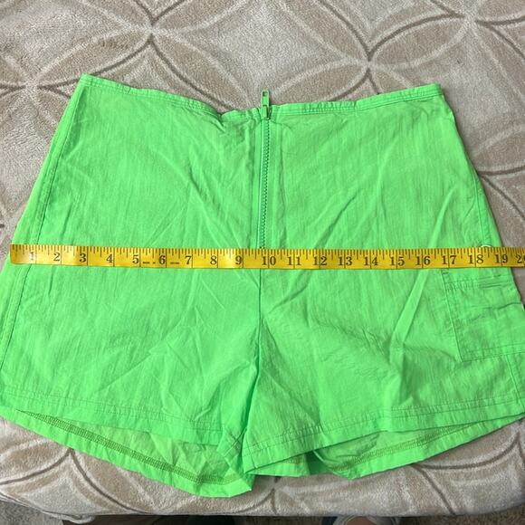 Vintage Catalina Neon Lime Green Windbreaker Zip Front Swim Surf Shorts SMALL - Picture 5 of 6